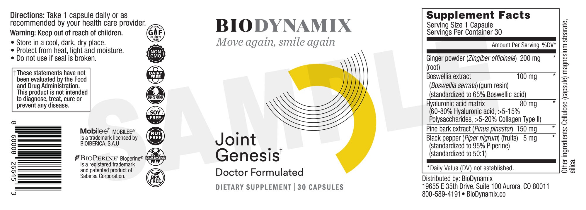 Joint Genesis product information