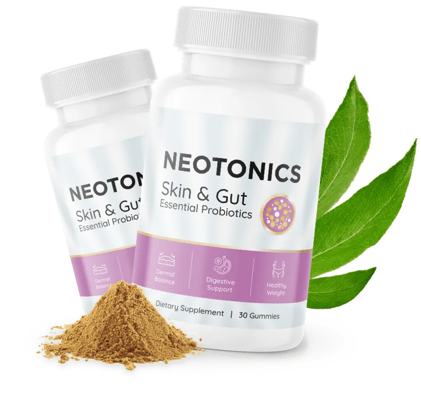 Neotonics bottles in ingredient circle